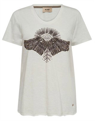 Mos Mosh - MMNadine Deco T-shirt - Ecru 